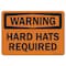 Signmission OSHA Warning Decal, Hard Hats Required, 10in X 7in Decal, 10" W, 7" H, Landscape OS-WS-D-710-L-19670 - alternate 1